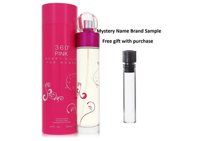 perry ellis 360 Pink by Perry Ellis Eau De Parfum Spray 3.4 oz And a Mystery Name brand sample vile