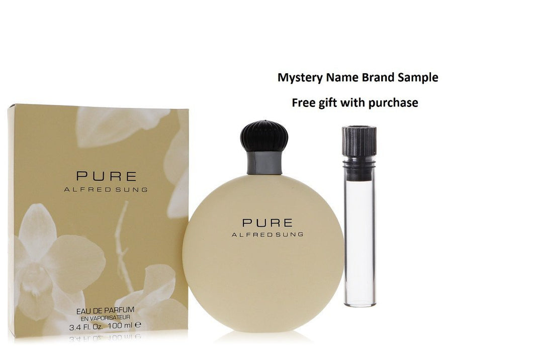 PURE by Alfred Sung Eau De Parfum Spray 3.4 oz And a Mystery Name brand sample vile