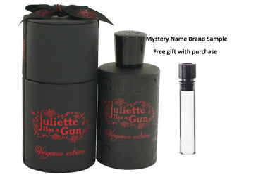 Lady Vengeance Extreme by Juliette Has a Gun Eau De Parfum Spray 3.3 oz And a Mystery Name brand sample vile