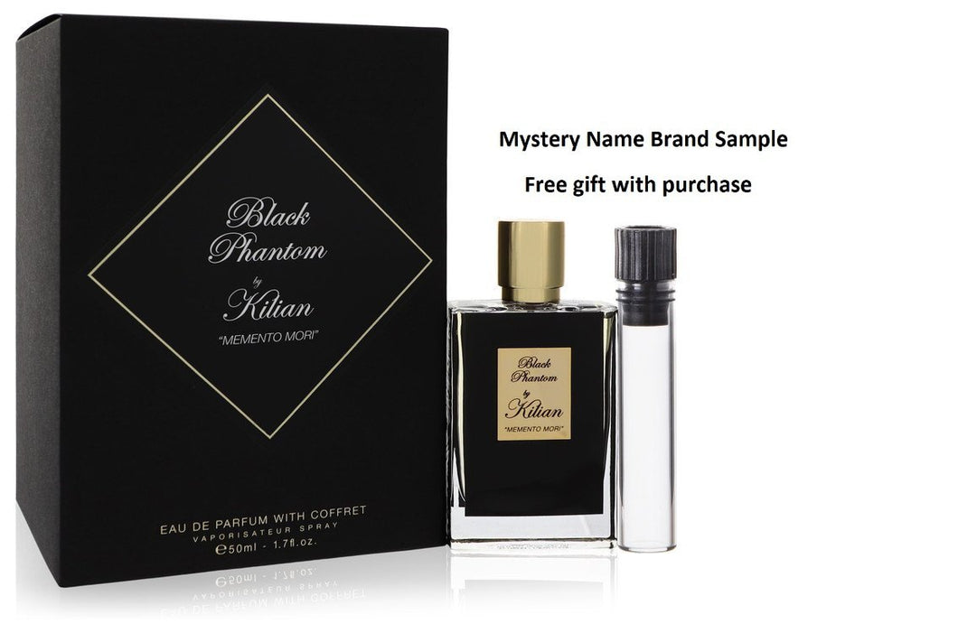 Black Phantom Memento Mori by Kilian Eau De Parfum With Coffret 1.7 oz And a Mystery Name brand sample vile