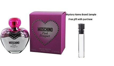 MOSCHINO PINK BOUQUET by Moschino EDT SPRAY 1.7 OZ for WOMEN And a Mystery Name brand sample vile