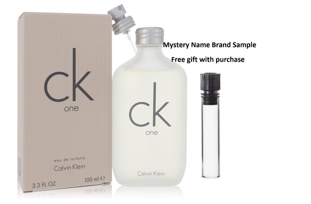 CK ONE by Calvin Klein Eau De Toilette Spray (Unisex) 3.4 oz And a Mystery Name brand sample vile