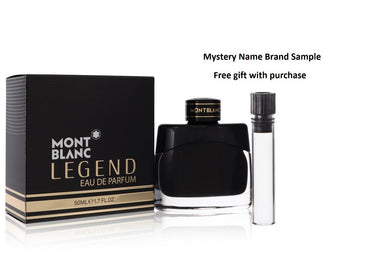MontBlanc Legend by Mont Blanc Eau De Parfum Spray 1.7 oz And a Mystery Name brand sample vile
