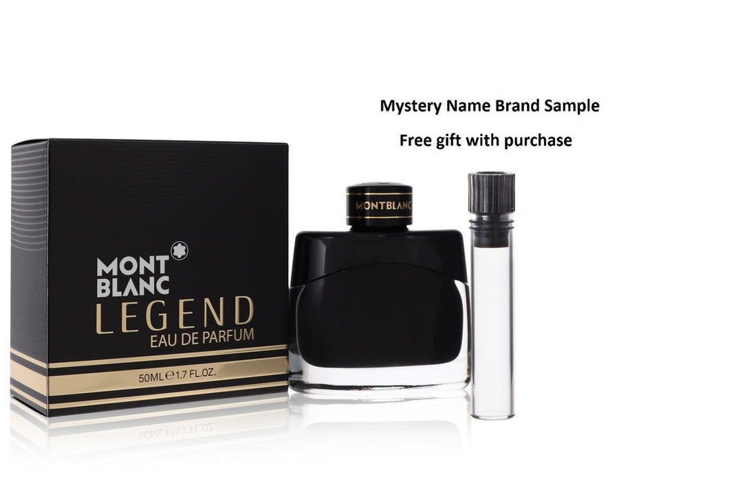 MontBlanc Legend by Mont Blanc Eau De Parfum Spray 1.7 oz And a Mystery Name brand sample vile