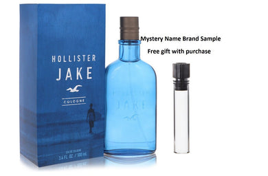 Hollister Jake by Hollister Eau De Cologne Spray 3.4 oz And a Mystery Name brand sample vile