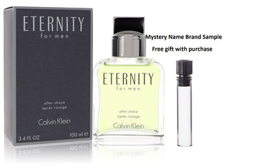 ETERNITY by Calvin Klein After Shave 3.4 oz And a Mystery Name brand sample vile