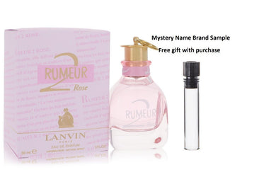 Rumeur 2 Rose by Lanvin Eau De Parfum Spray 1 oz And a Mystery Name brand sample vile