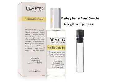 Demeter Vanilla Cake Batter by Demeter Cologne Spray 4 oz And a Mystery Name brand sample vile