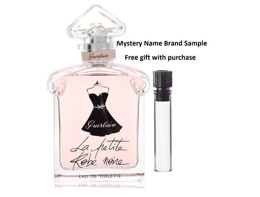 La Petite Robe Noire by Guerlain Eau De Toilette Spray (Tester) 3.4 oz And a Mystery Name brand sample vile