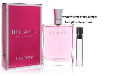 MIRACLE by Lancome Eau De Parfum Spray 3.4 oz And a Mystery Name brand sample vile