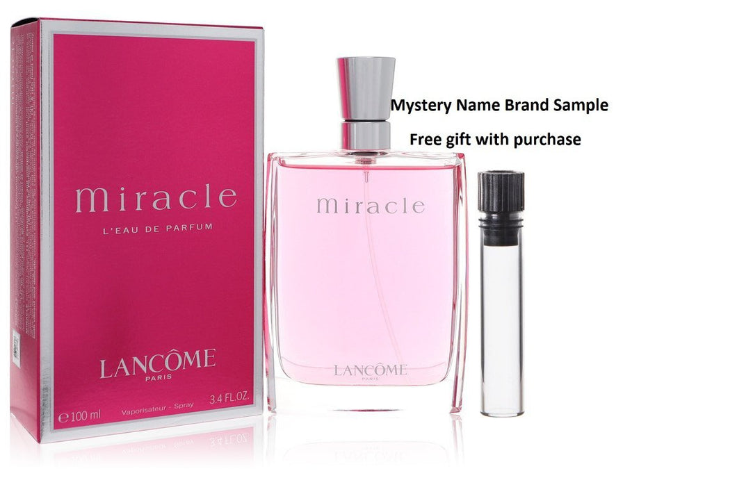 MIRACLE by Lancome Eau De Parfum Spray 3.4 oz And a Mystery Name brand sample vile