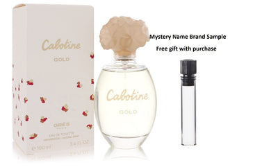 Cabotine Gold by Parfums Gres Eau De Toilette Spray 3.4 oz And a Mystery Name brand sample vile