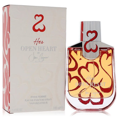 Her Open Heart by Jane Seymour Eau De Parfum Spray with Free Jewelry Roll 3.4 oz For Women