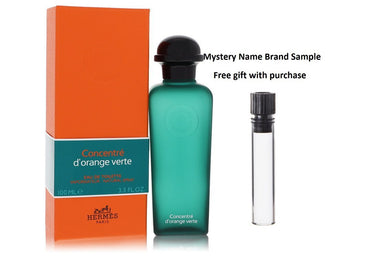 EAU D'ORANGE VERTE by Hermes Eau De Toilette Spray Concentre (Unisex) 3.4 oz And a Mystery Name brand sample vile