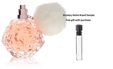 Ari by Ariana Grande Eau De Parfum Spray (Tester) 3.4 oz And a Mystery Name brand sample vile
