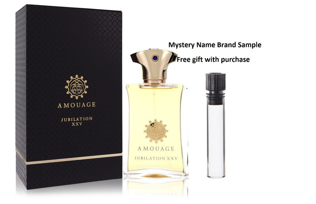 Amouage Jubilation XXV by Amouage Eau De Parfum Spray 3.4 oz And a Mystery Name brand sample vile