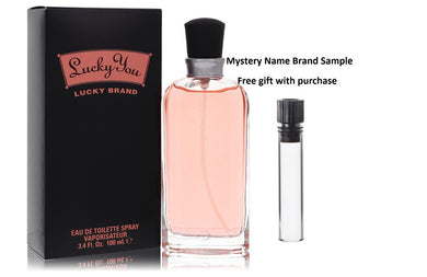 LUCKY YOU by Liz Claiborne Eau De Toilette Spray 3.4 oz And a Mystery Name brand sample vile
