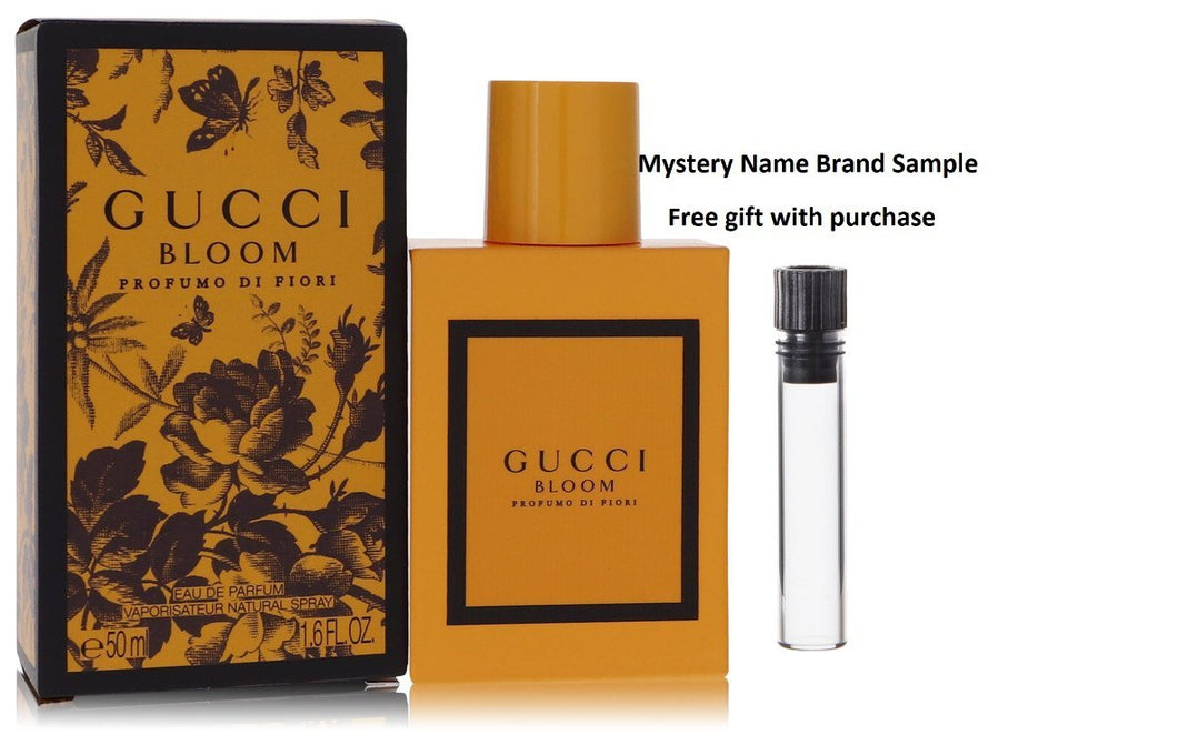 Gucci Bloom Profumo Di Fiori by Gucci Eau De Parfum Spray 1.6 oz And a Mystery Name brand sample vile