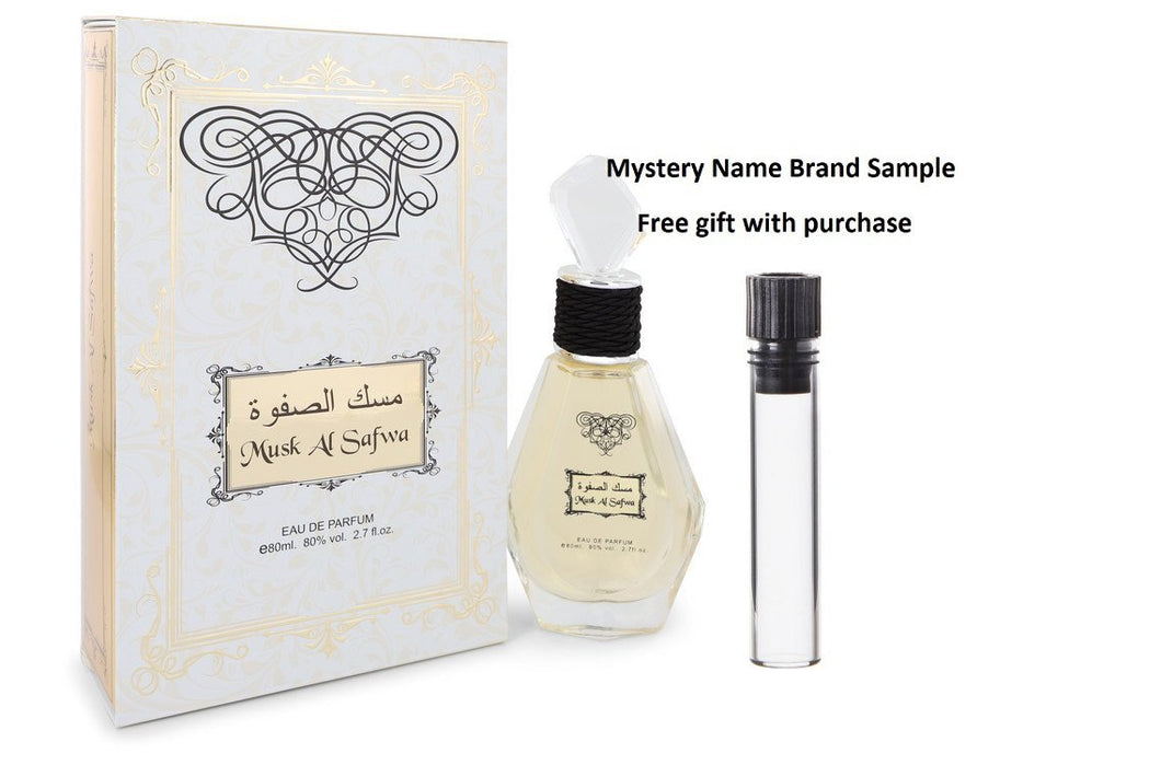 Musk Al Safwa by Rihanah Eau De Parfum Spray (Unisex) 2.7 oz And a Mystery Name brand sample vile