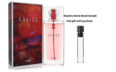 Ajmal Ravish II by Ajmal Eau De Parfum Spray 1.7 oz And a Mystery Name brand sample vile