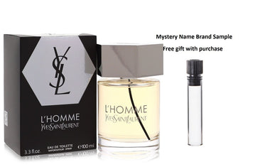 L'homme by Yves Saint Laurent Eau De Toilette Spray 3.4 oz And a Mystery Name brand sample vile