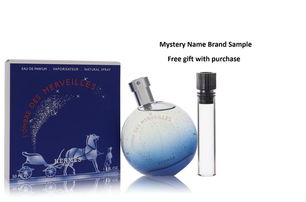 L'ombre Des Merveilles by Hermes Eau De Parfum Spray 1.6 oz And a Mystery Name brand sample vile