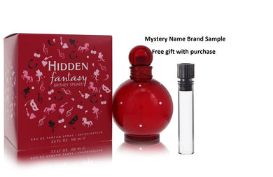 Hidden Fantasy by Britney Spears Eau De Parfum Spray 3.4 oz And a Mystery Name brand sample vile