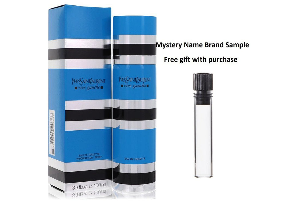 RIVE GAUCHE by Yves Saint Laurent Eau De Toilette Spray 3.3 oz And a Mystery Name brand sample vile