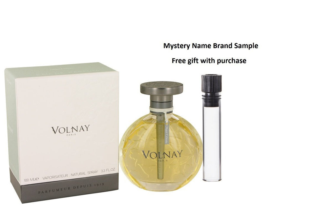 Objet Celeste by Volnay Eau De Parfum Spray 3.4 oz And a Mystery Name brand sample vile