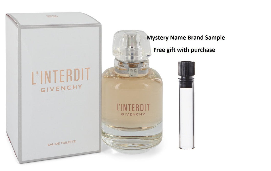 L'interdit by Givenchy Eau De Toilette Spray 2.6 oz  And a Mystery Name brand sample vile