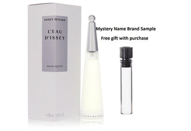 L'EAU D'ISSEY (issey Miyake) by Issey Miyake Eau De Toilette Spray 1.6 oz And a Mystery Name brand sample vile