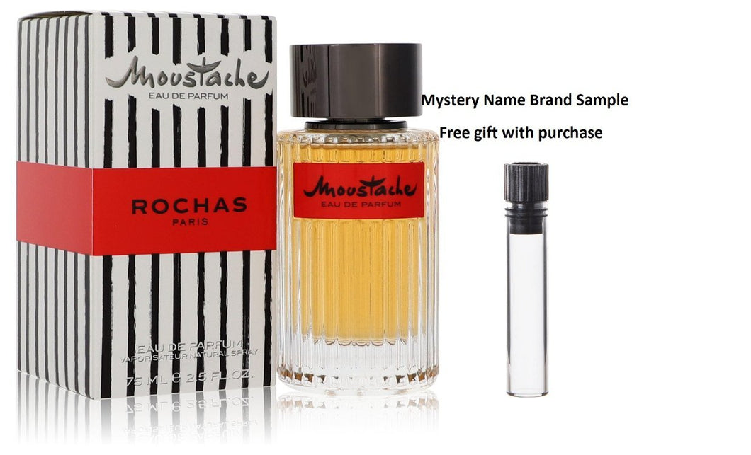 MOUSTACHE by Rochas Eau De Parfum Spray 2.5 oz And a Mystery Name brand sample vile