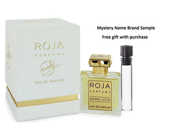 Roja Enigma Aoud by Roja Parfums Eau De Parfum Spray (Unisex) 1.7 oz  And a Mystery Name brand sample vile