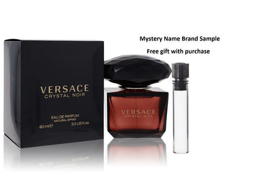 Crystal Noir by Versace Eau De Parfum Spray 3 oz And a Mystery Name brand sample vile