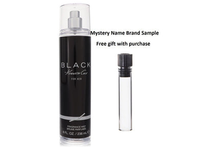 Kenneth Cole Black by Kenneth Cole Body Mist 8 oz And a Mystery Name brand sample vile