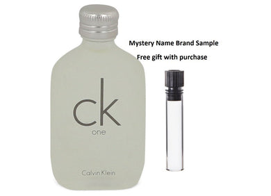 CK ONE by Calvin Klein Eau De Toilette .5 oz And a Mystery Name brand sample vile