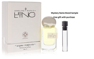 Lengling Munich No 3 Acqua Tempesta by Lengling Munich Extrait De Parfum (Unisex) 1.7 oz And a Mystery Name brand sample vile