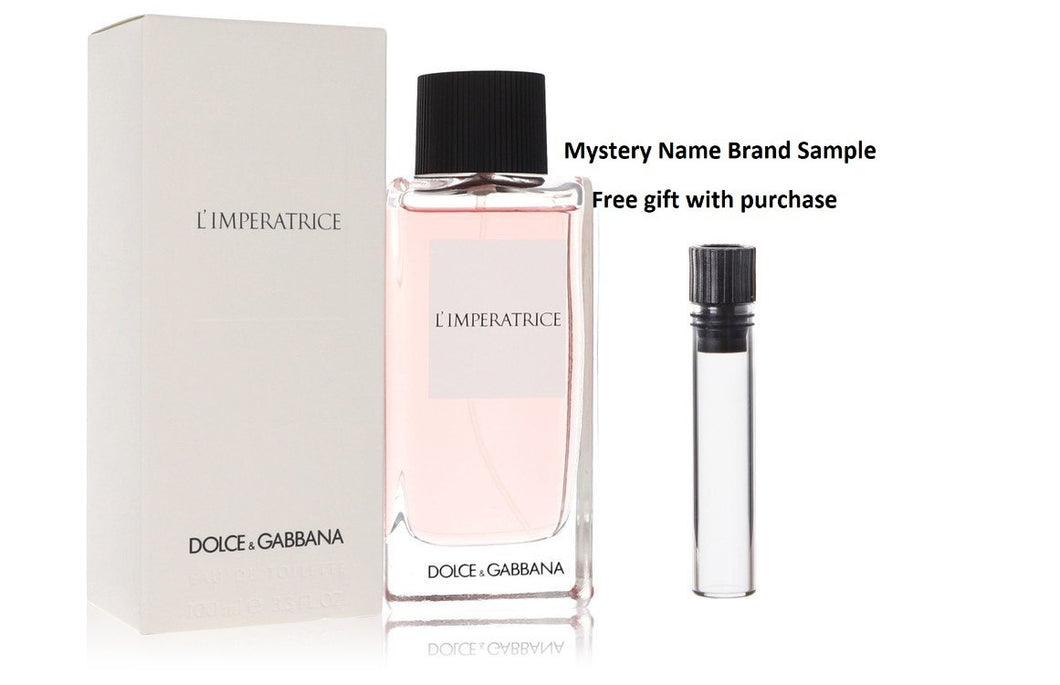 L'Imperatrice 3 by Dolce & Gabbana Eau De Toilette Spray 3.3 oz And a Mystery Name brand sample vile