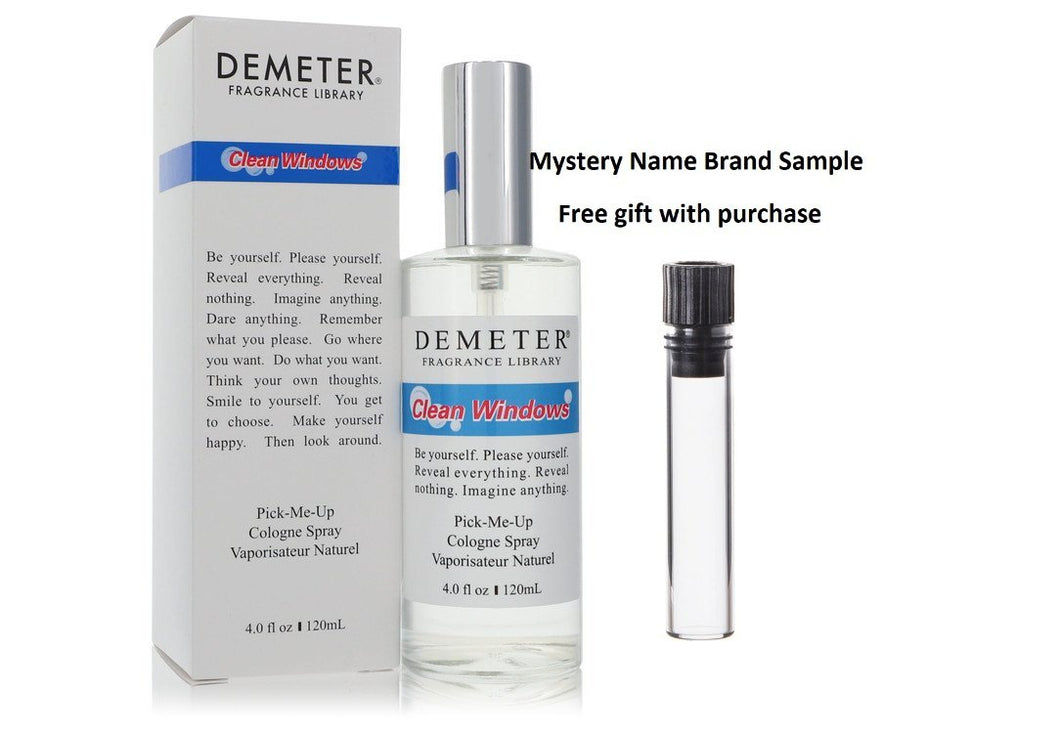 Demeter Clean Windows by Demeter Cologne Spray (Unisex) 4 oz And a Mystery Name brand sample vile
