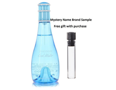 COOL WATER by Davidoff Eau De Toilette Spray (Tester) 3.4 oz And a Mystery Name brand sample vile