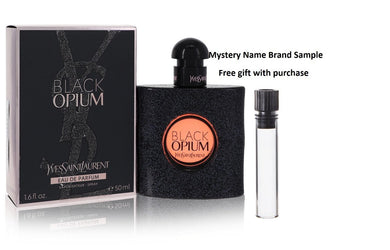 Black Opium by Yves Saint Laurent Eau De Parfum Spray 1.7 oz And a Mystery Name brand sample vile