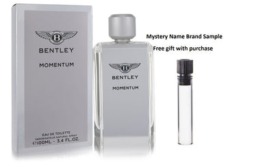 Bentley Momentum by Bentley Eau De Toilette Spray 3.4 oz And a Mystery Name brand sample vile