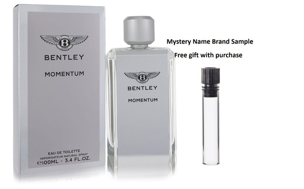 Bentley Momentum by Bentley Eau De Toilette Spray 3.4 oz And a Mystery Name brand sample vile