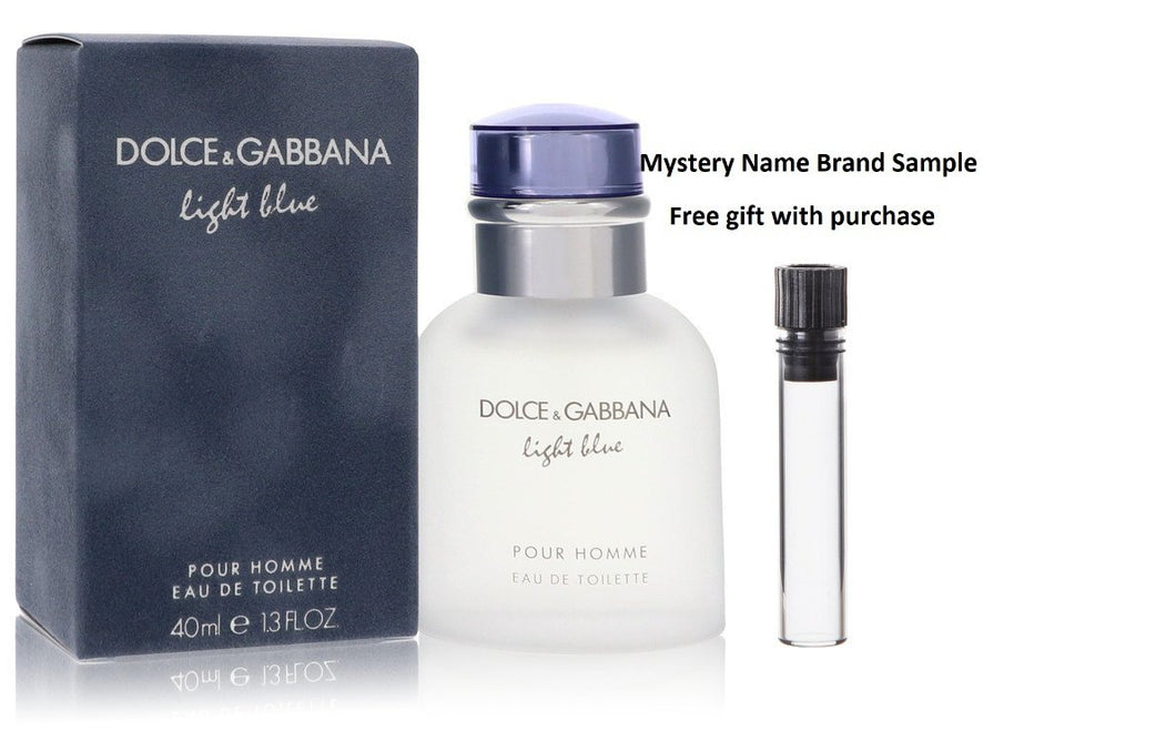Light Blue by Dolce & Gabbana Eau De Toilette Spray 1.3 oz And a Mystery Name brand sample vile
