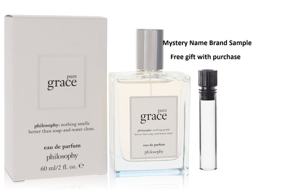 Pure Grace by Philosophy Eau De Parfum Spray 2 oz And a Mystery Name brand sample vile