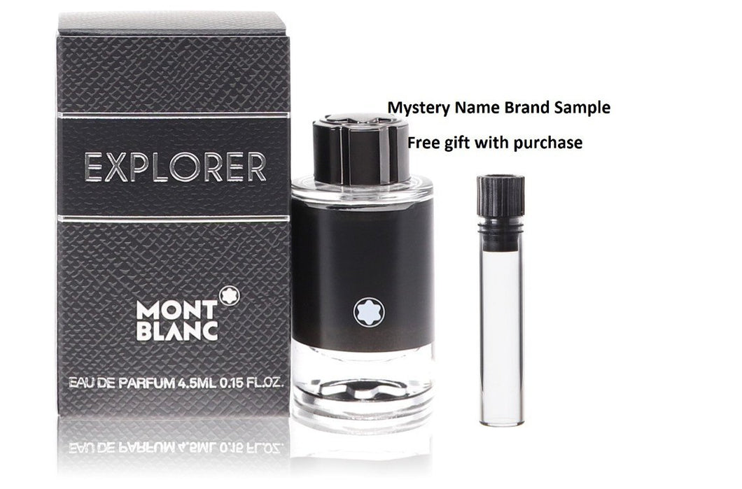 Montblanc Explorer by Mont Blanc Mini EDP .15 oz And a Mystery Name brand sample vile