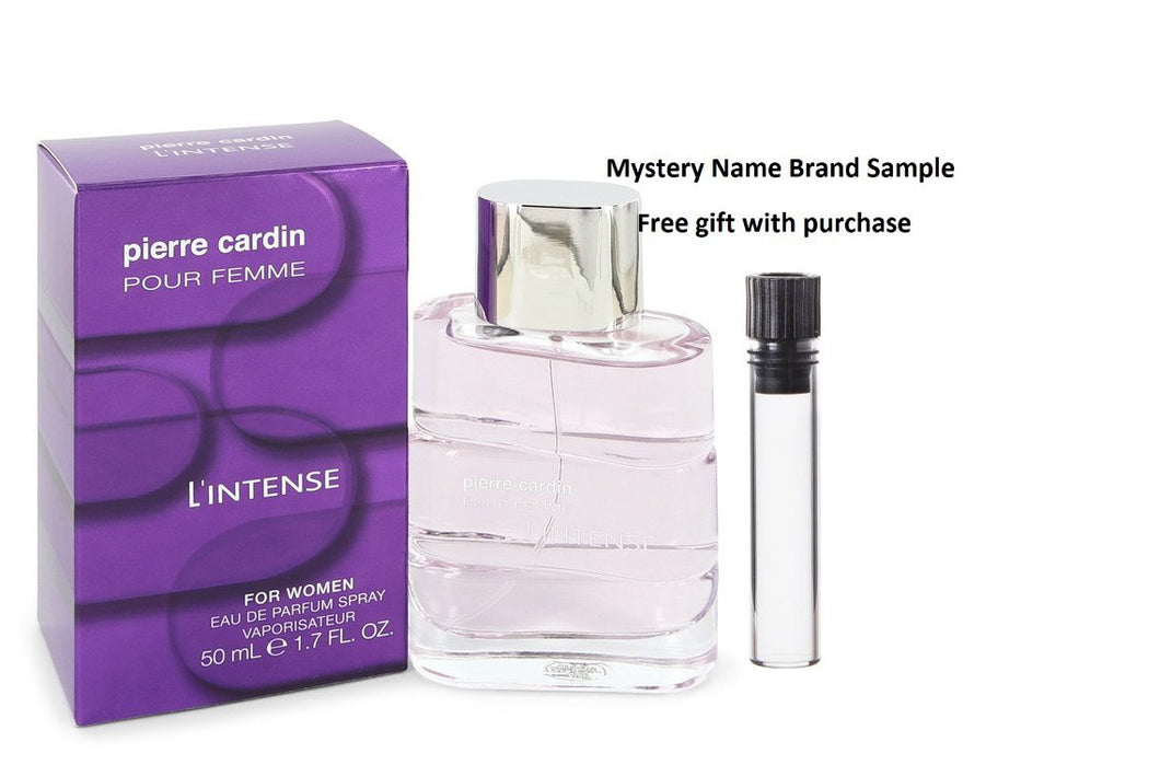 Pierre Cardin Pour Femme L'intense by Pierre Cardin Eau De Parfum Spray 1.7 oz And a Mystery Name brand sample vile