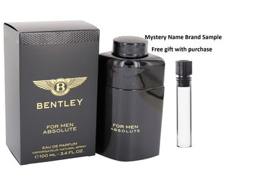 Bentley Absolute by Bentley Eau De Parfum Spray 3.4 oz And a Mystery Name brand sample vile