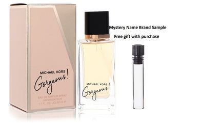 Michael Kors Gorgeous by Michael Kors Eau De Parfum Spray 1.7 oz And a Mystery Name brand sample vile