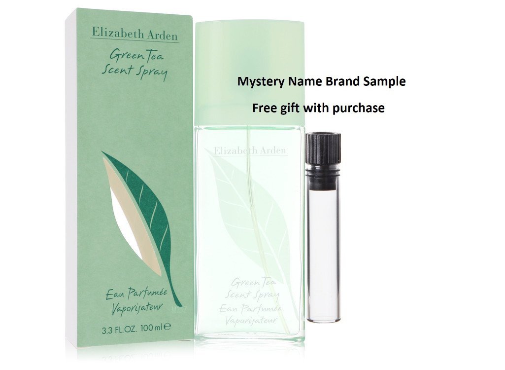 GREEN TEA by Elizabeth Arden Eau Parfumee Scent Spray 3.4 oz And a Mystery Name brand sample vile